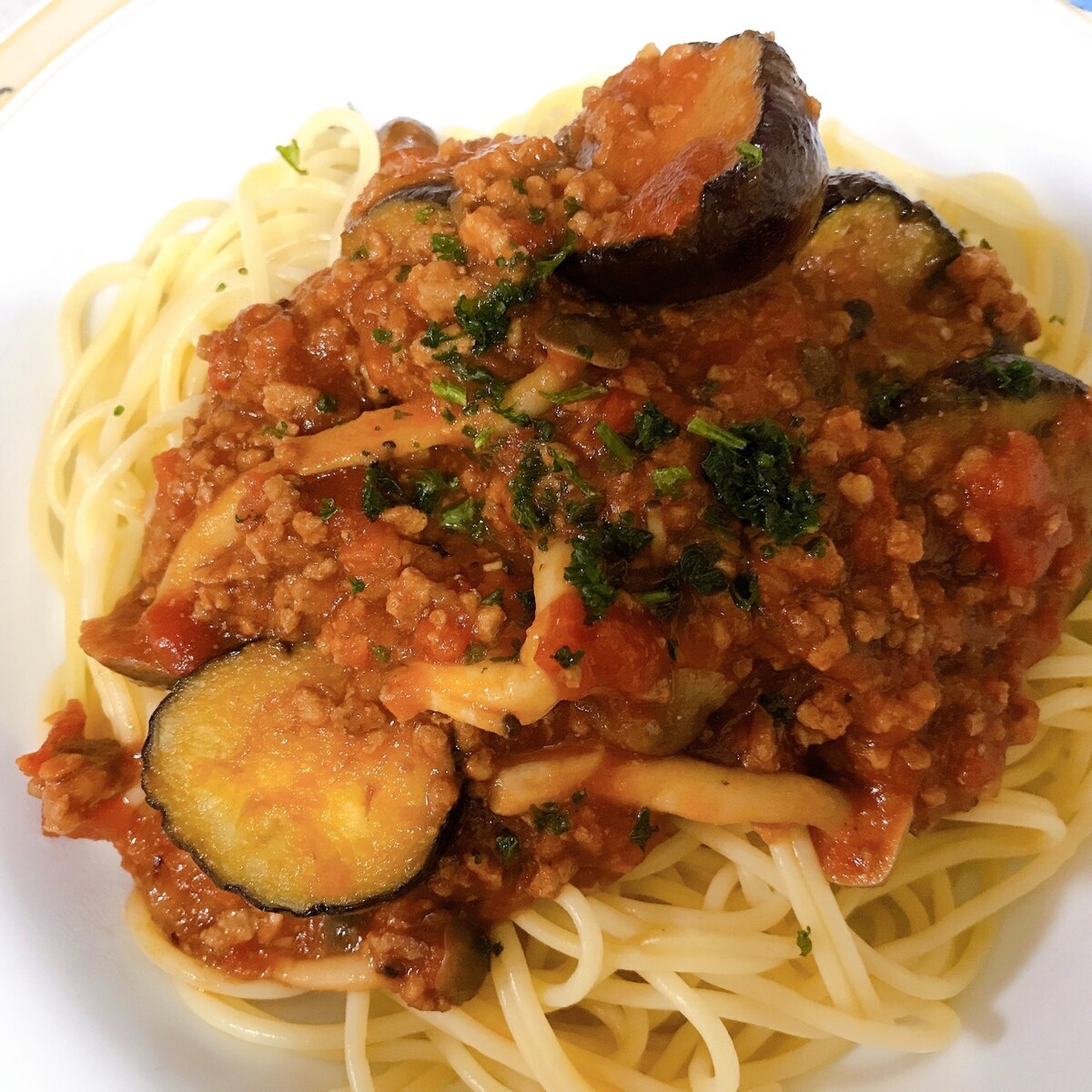 余ったミートソースでなすとしめじのミートスパゲティ レシピ 作り方 By Balletmom 楽天レシピ 余ったミートソースでなすとしめじのミートスパゲティ レシピ 作り方 By Balletmom 楽天レシピ